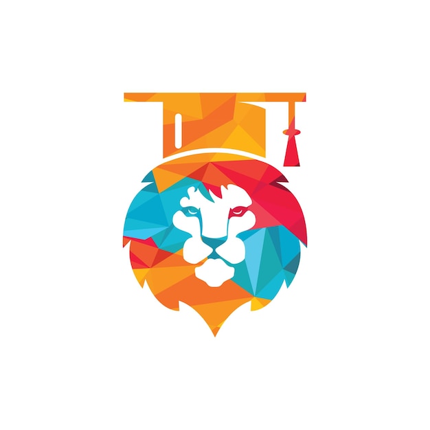 Diseño del logotipo vectorial de lion student