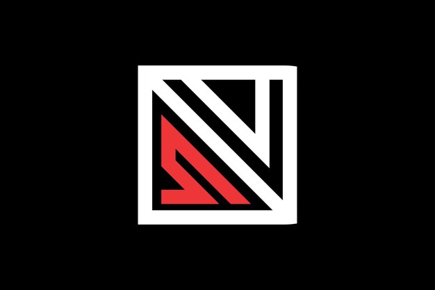 Diseño de logotipo vectorial de moda letra NS