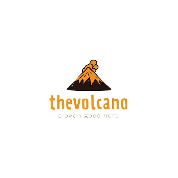 Diseño de logotipo vectorial de montaña