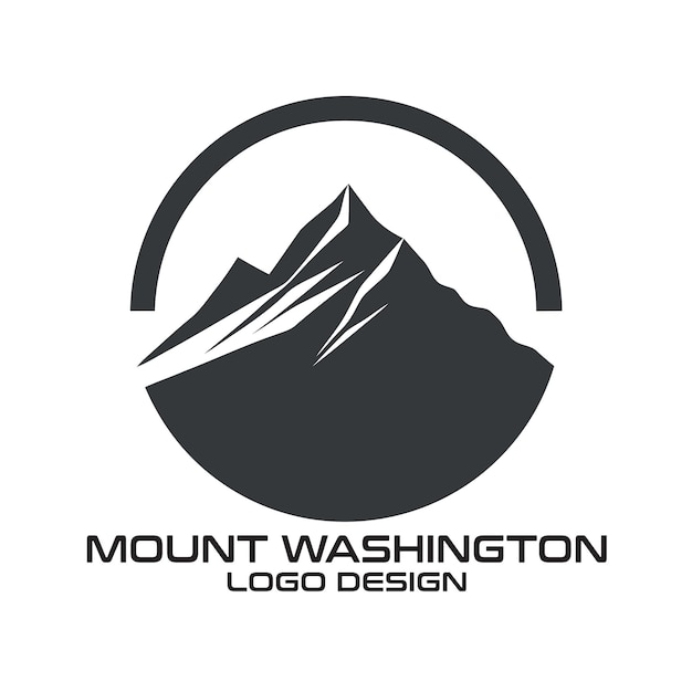 Diseño del logotipo vectorial del monte washington