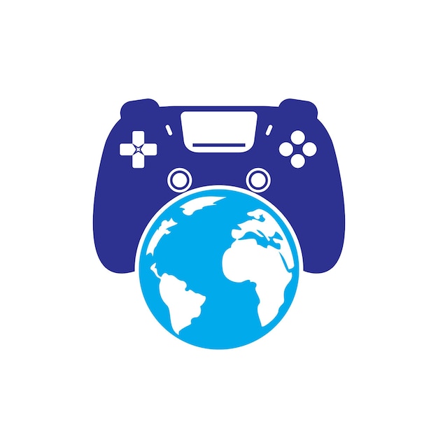 Diseño de logotipo vectorial del mundo del juego