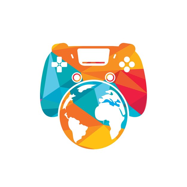 Diseño de logotipo vectorial del mundo del juego