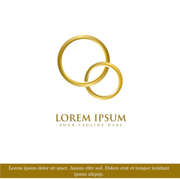 Diseño de logotipo vectorial oro color de lujo diseño moderno minimalista