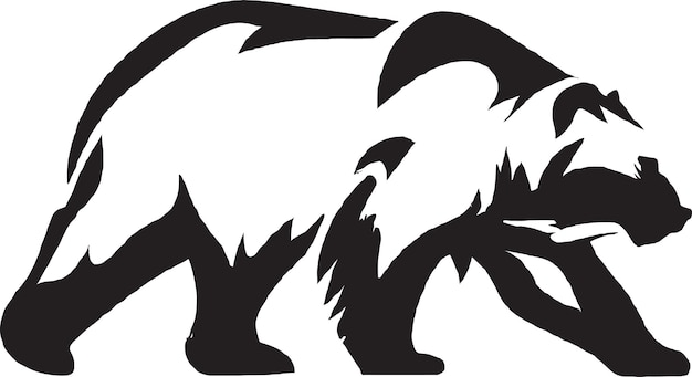 Diseño de logotipo vectorial de oso polar