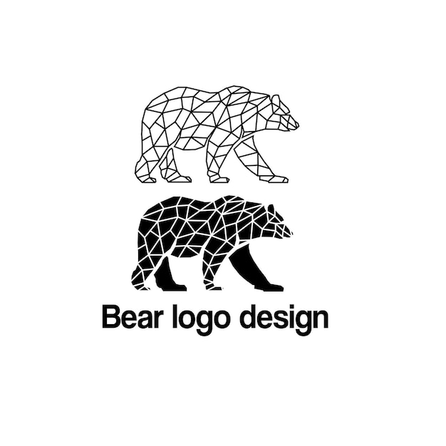 Diseño del logotipo vectorial del oso