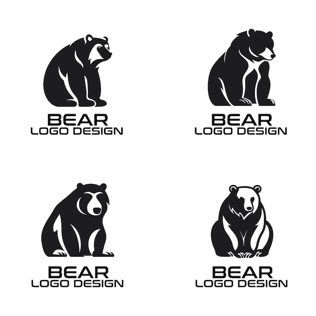 Diseño del logotipo vectorial del oso