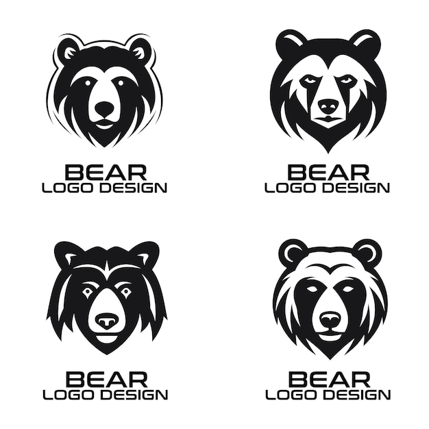 Diseño del logotipo vectorial del oso