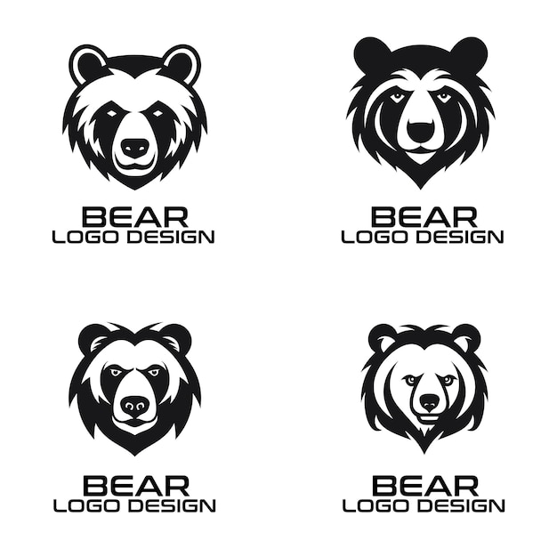 Diseño del logotipo vectorial del oso