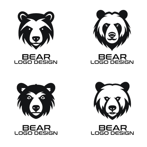 Diseño del logotipo vectorial del oso