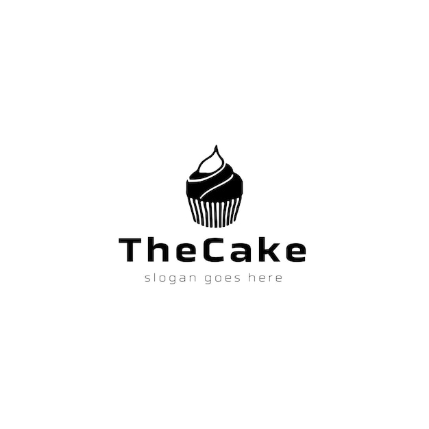 Diseño de logotipo vectorial de pastel
