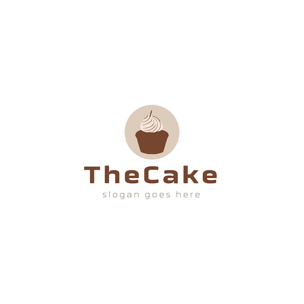 Diseño de logotipo vectorial de pastel