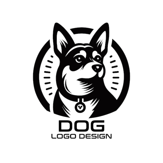 Diseño de logotipo vectorial para perros
