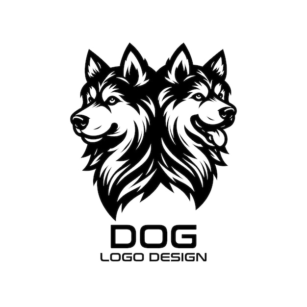 Diseño de logotipo vectorial para perros