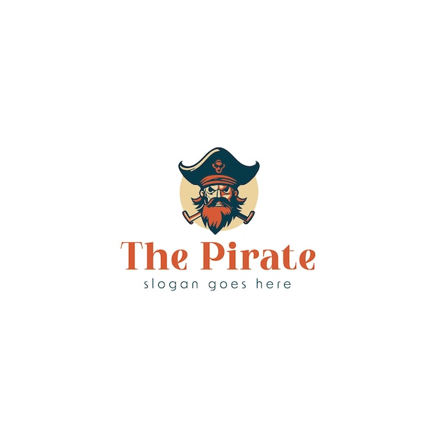 Diseño de logotipo vectorial pirata