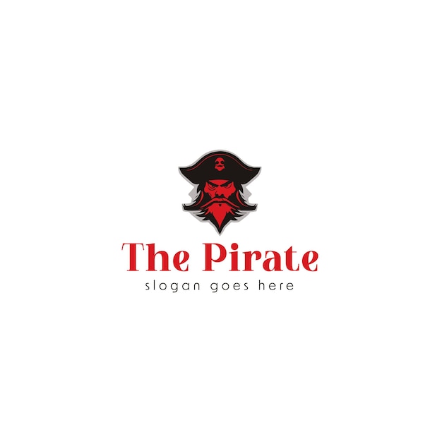 Diseño de logotipo vectorial pirata