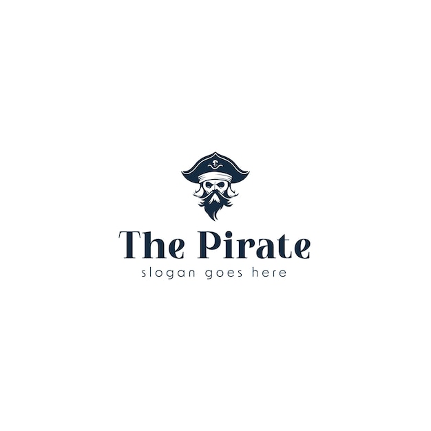 Diseño de logotipo vectorial pirata