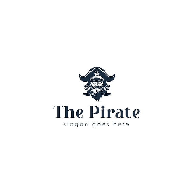 Diseño de logotipo vectorial pirata