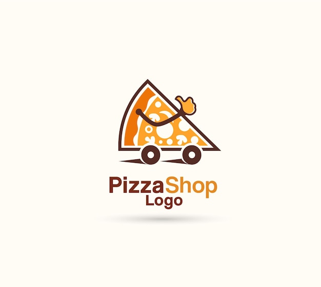 Diseño del logotipo vectorial de la pizza