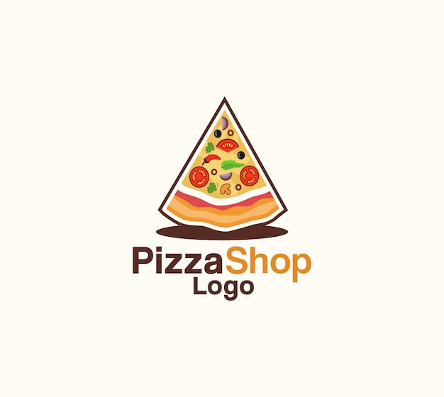 Diseño del logotipo vectorial de la pizza
