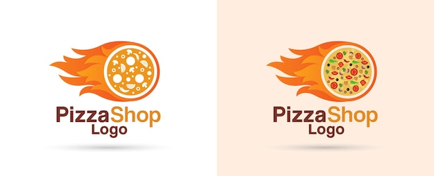 Diseño del logotipo vectorial de la pizza