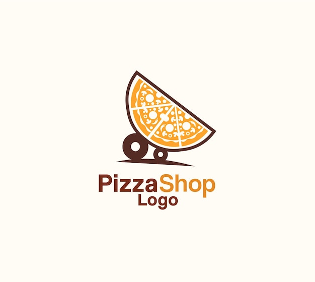 Diseño del logotipo vectorial de la pizza
