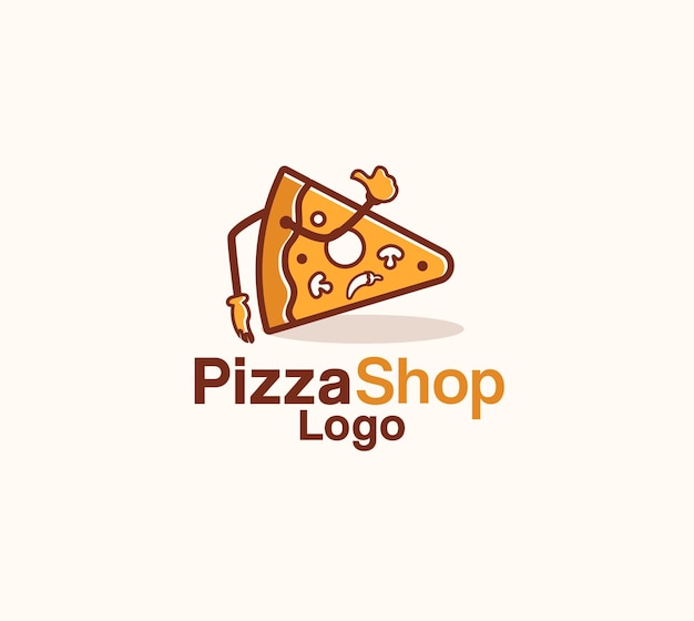 Diseño del logotipo vectorial de la pizza