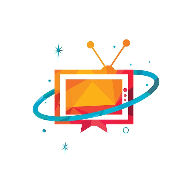 Diseño de logotipo vectorial Planet TV