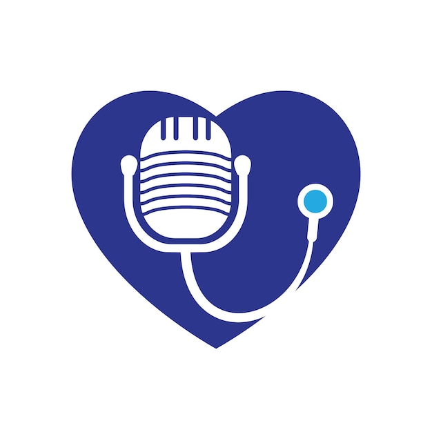 Diseño del logotipo vectorial del podcast de Doctor