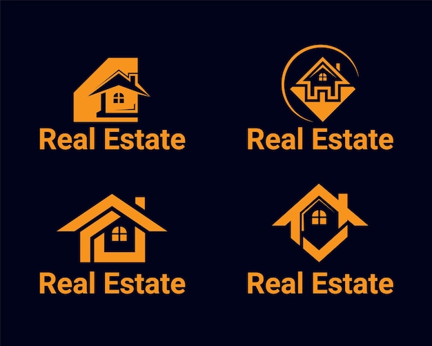 Diseño de logotipo vectorial premium para el diseño de logotipo de casa de bienes raíces