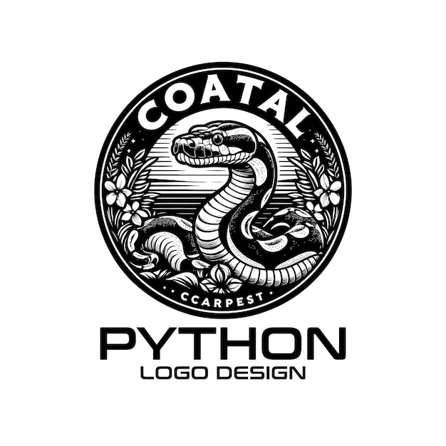 Diseño del logotipo vectorial de Python