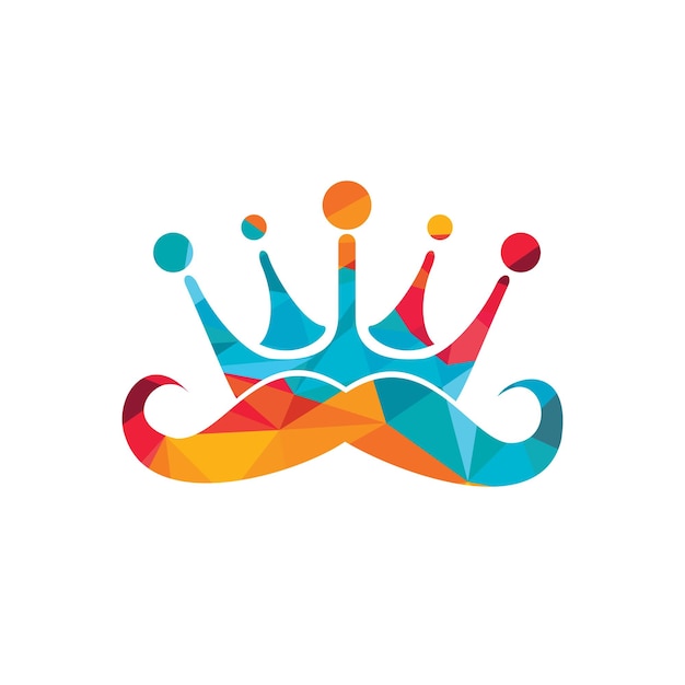 Diseño del logotipo vectorial del rey del bigote