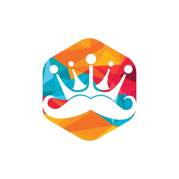 Diseño del logotipo vectorial del rey del bigote