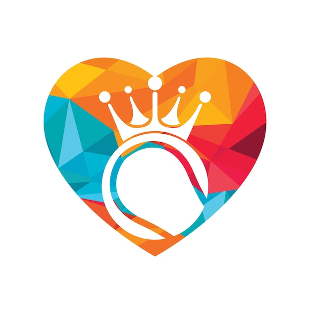 Diseño del logotipo vectorial del rey del tenis