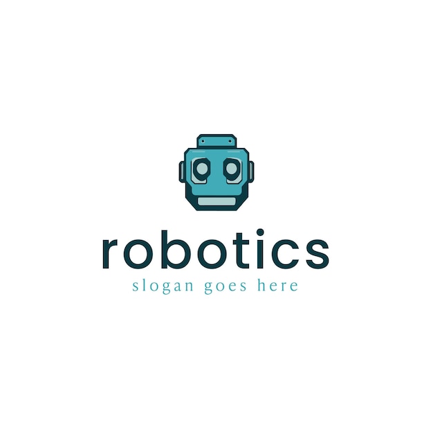 Diseño de logotipo vectorial de robot