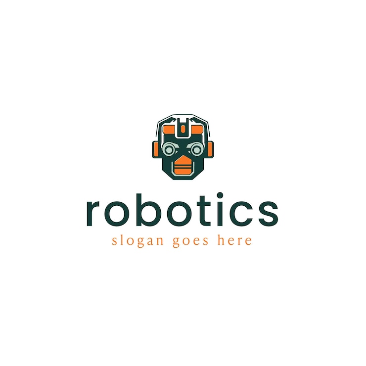 Vector diseño de logotipo vectorial de robot