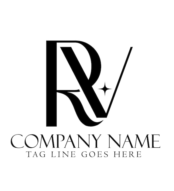 Diseño de logotipo vectorial de RV o VR para salones de joyería de lujo y startups