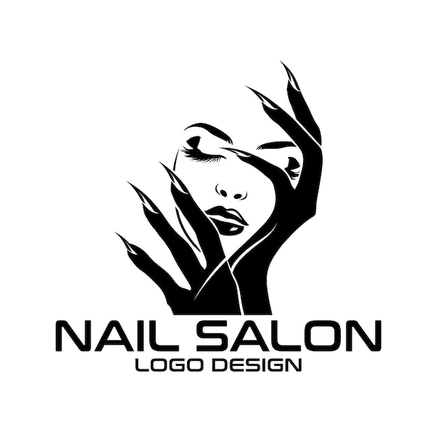 Diseño del logotipo vectorial del salón de uñas