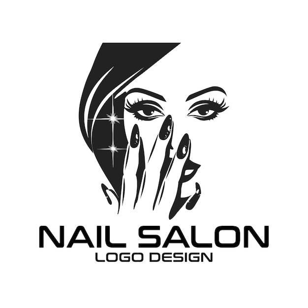 Diseño del logotipo vectorial del salón de uñas