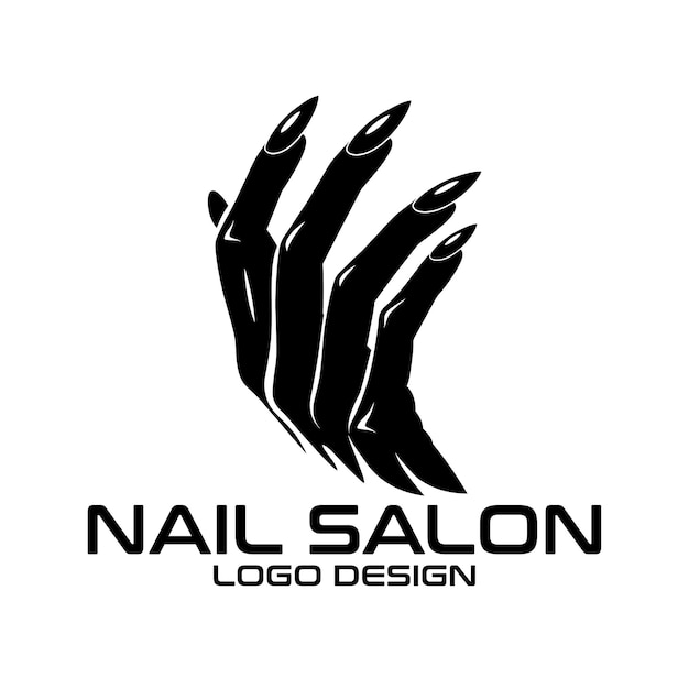 Vector diseño del logotipo vectorial del salón de uñas