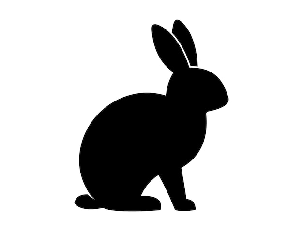diseño de logotipo vectorial de silueta de conejo