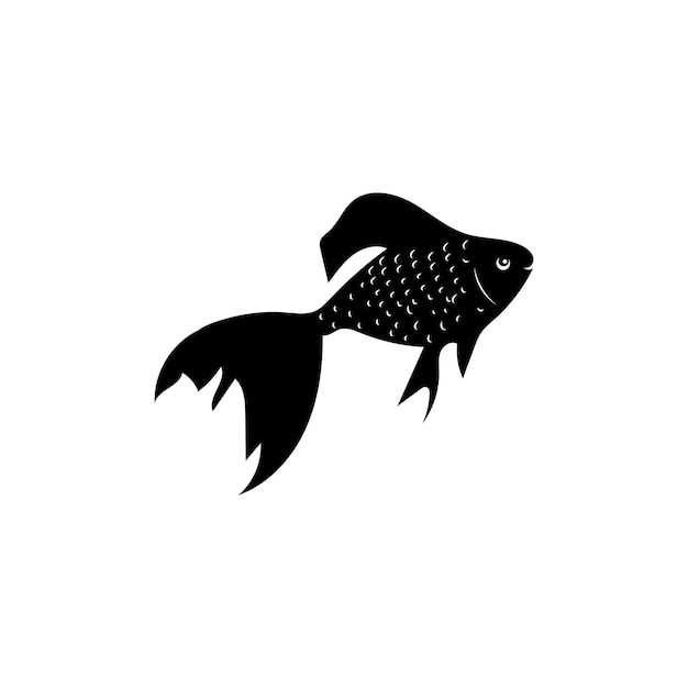 Diseño de logotipo vectorial de silueta de pez saltador