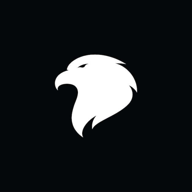 Diseño de logotipo vectorial simple de cabeza de águila