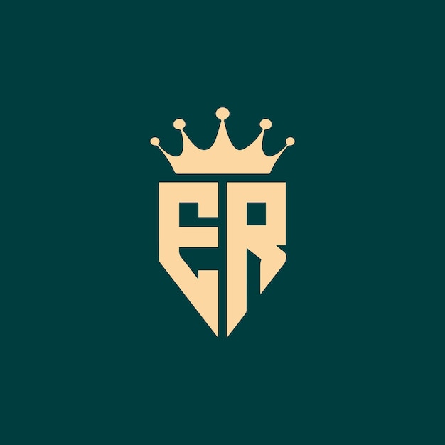 Diseño del logotipo vectorial simple de ER