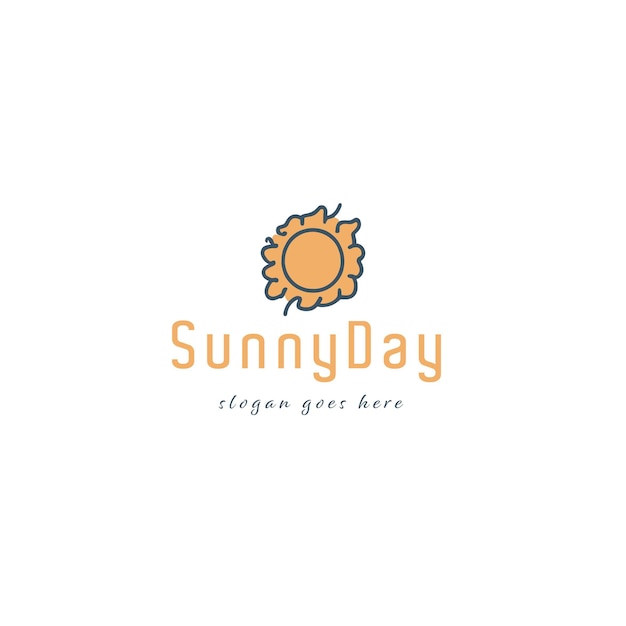 Diseño de logotipo vectorial sol