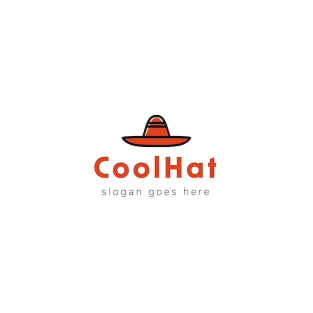 Diseño de logotipo vectorial de sombrero