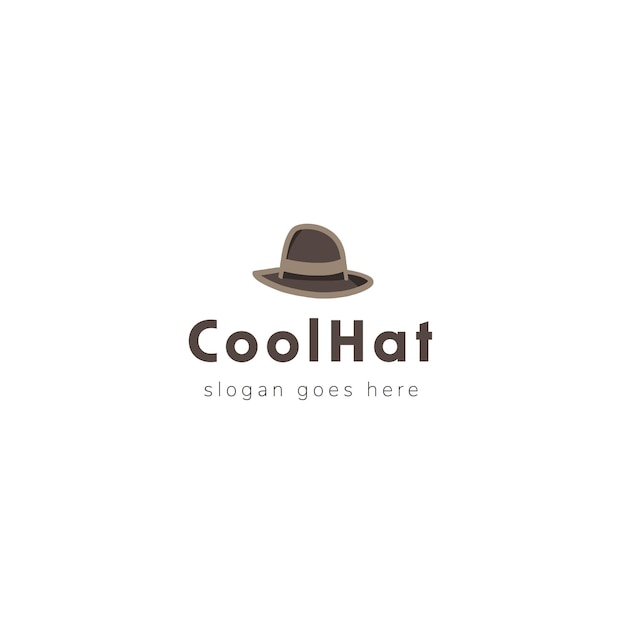 Diseño de logotipo vectorial de sombrero