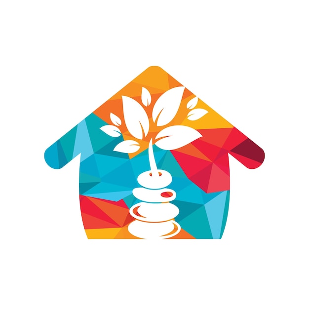 Diseño de logotipo vectorial de spa y meditación Concepto de logotipo de Zen y bienestar