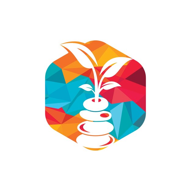 Diseño de logotipo vectorial de spa y meditación