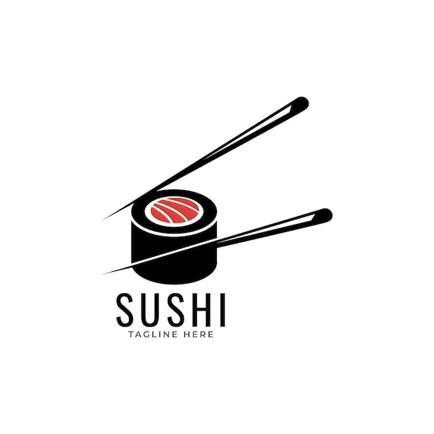 Diseño de logotipo vectorial de sushi