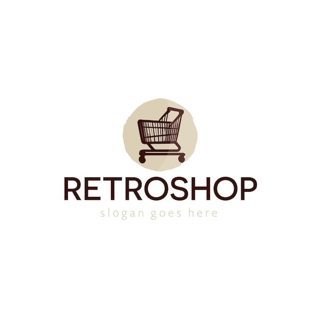 Diseño de logotipo vectorial de tienda en línea